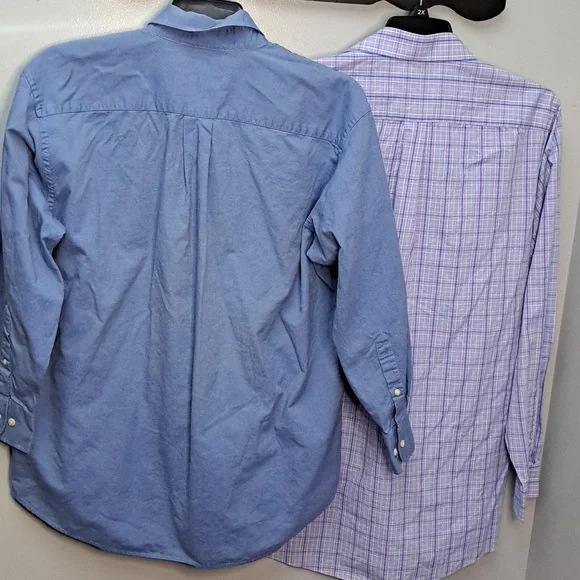 Nautica Blue and Stafford Purple Men's Button Down Dress Shirt Bundle - Picture 11 of 12